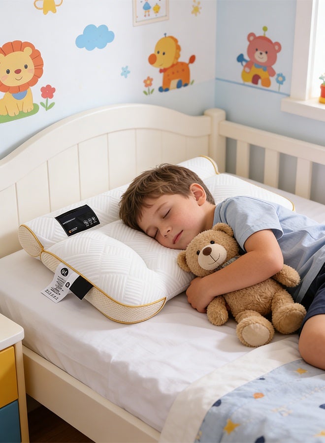 Ergonomic Pillow, Cervical Support Comfortable Pillow, Neck Pillow Cervical Pillow for Neck Strain Relief, Neck Pillow for Sleeping,Cervical Contour Neck Support Pillows for Side Back Stomach Sleeper, Adjustable Orthopedic Pillow Filling with PE Hose - Image 3